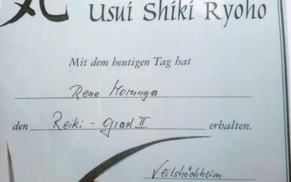 Zertifikat Zertifikat für René Morunga